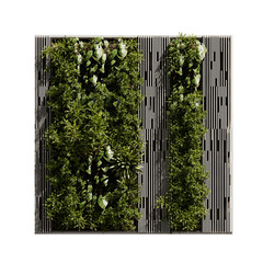 3D illustration Vertical Garden wall