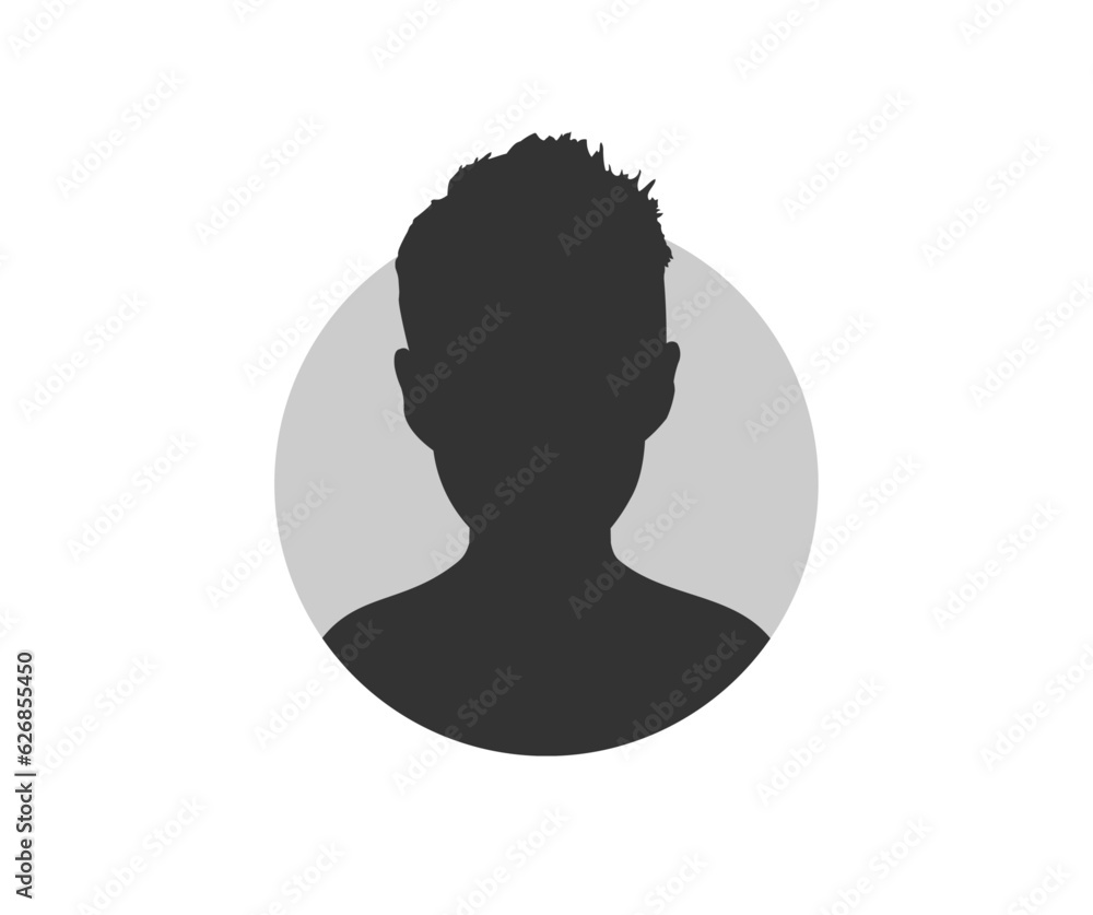 Poster default anonymous user portrait, avatar, profile icon, head silhouette design. people icon in flat s