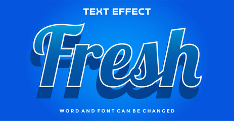 Fototapeta premium Fresh text style effect editable