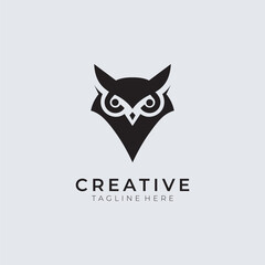 Abstract owl bird logo design vector