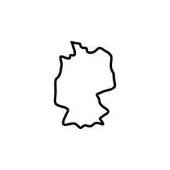 Germany map icon. Germany outline map. Simple icon for web design, typography. Vector illustration