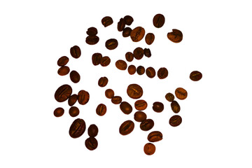 coffee beans on white background