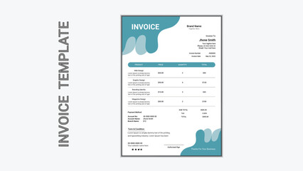 Modern invoice design template 