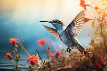 Fototapeta premium Cute bird. Beautiful illustration picture. Generative AI