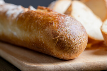 Cut white bread into pieces