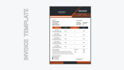 Modern invoice design template 