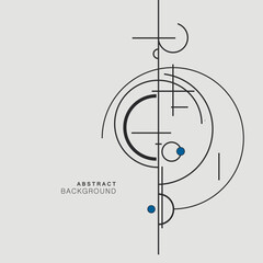 Vector abstract background. Modern technology illustration with digital geometric lines and points. Wave construction