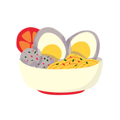 Indonesian Meatball Illustration Set