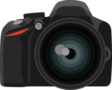 digital slr camera with lens