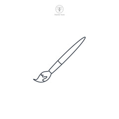 Paintbrush icon symbol vector illustration isolated on white background