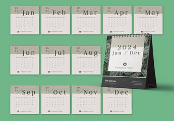 2024 Desk Calendar Layout