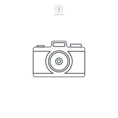 Camera icon symbol vector illustration isolated on white background