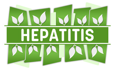 Hepatitis Green Leaves Top Bottom Triangles Horizontal 