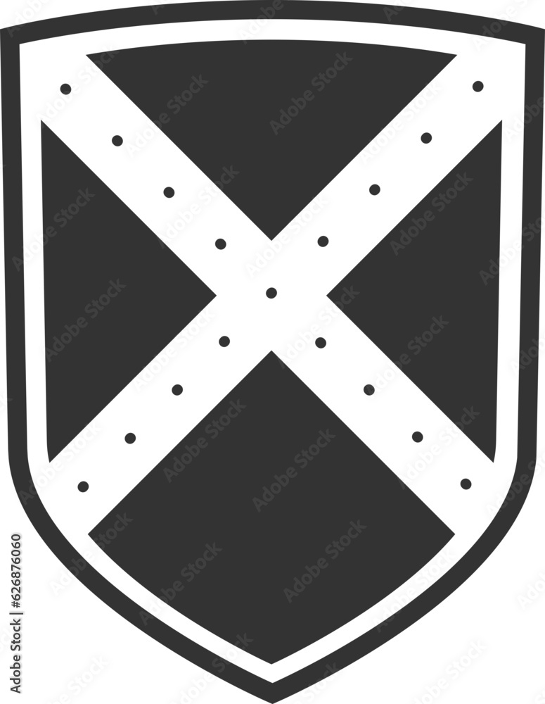 Poster safe and guard protect symbol. vector set heraldic shield with different pattern.