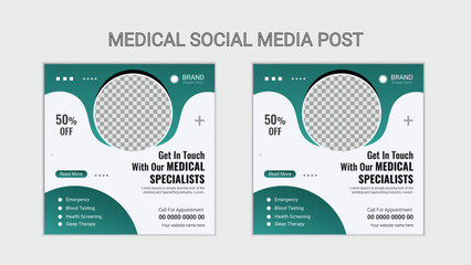 Medical social media post template 