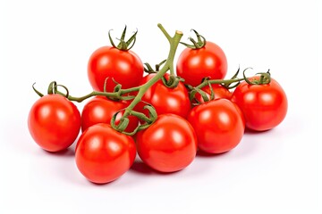 Fresh cherry tomatoes on a vine, generative AI