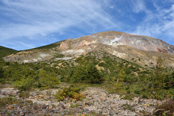 Fototapeta na wymiar Climbing Mount Issaikyo, Fukushima, Japan