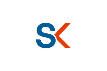 SK Letter Business Logo Design 