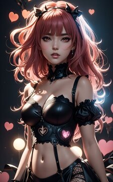 A Beutifull girl with a gorgerous top and shorts - Ai Generated