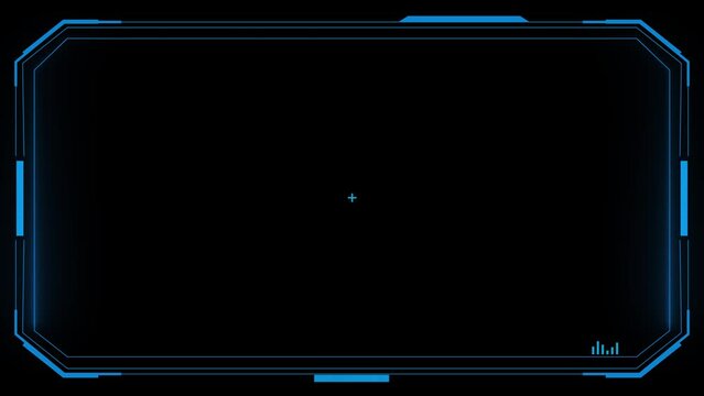 Hud Frame Digital Technology Sci-fi Frame Interface. HUD concept design of frame with brackets, equalizers, data, futuristic elements. overlay template futuristic cyber frame and technology concept