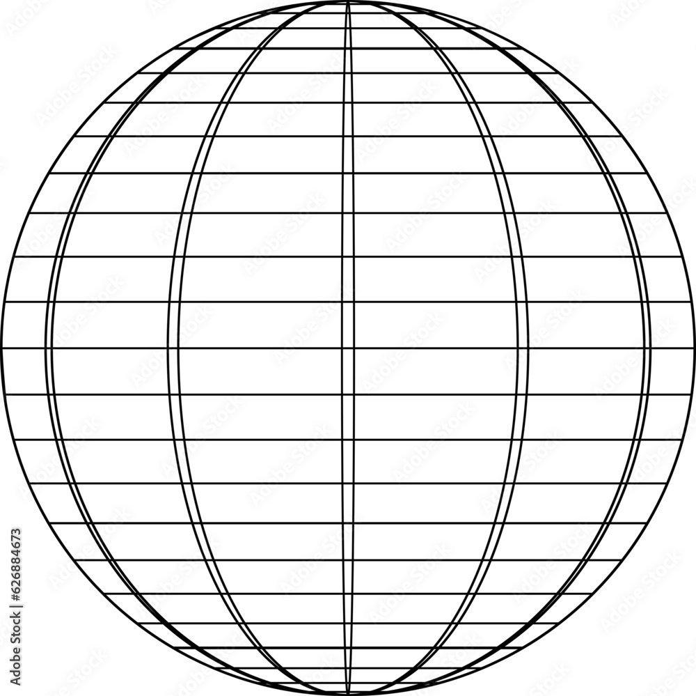 Poster geometric shape of sphere 3d design in technology style. abstract circle vector illustration.