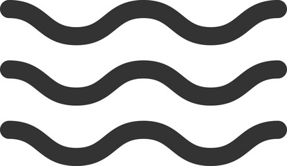 Waves vector design. Water wave icon. Wavy lines isolated.