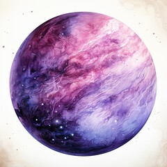 purple planet - obrazy, fototapety, plakaty