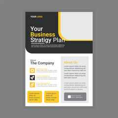 Corporate flyer design, vector