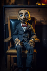 Creepy Old Ventriloquist Puppet created with GenAI