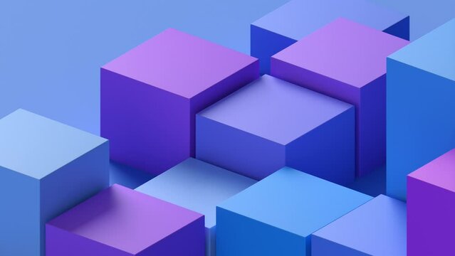 Abstract 3d animation, geometric background design, 4k seamless looped video