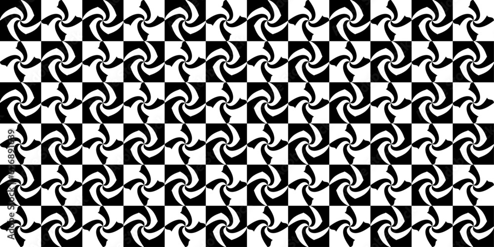 Poster turntables on a monochrome checker background. vector pattern with a texture of turntables. design f
