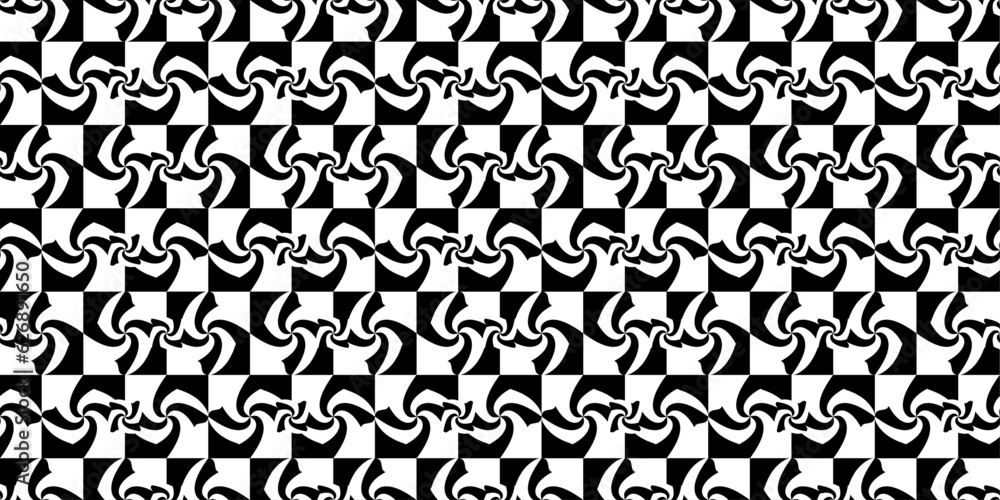 Fototapete turntables on a monochrome checker background. vector pattern with a texture of turntables. design f