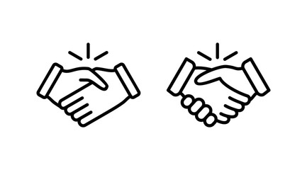 Hand shake icon vector. business handshake. contract agreement. partnership