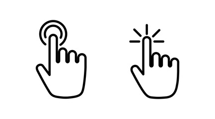 Obraz premium hand click icon vector. clicking finger icon. pointer icon