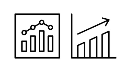 Growing graph Icon vector. Chart icon. Graph Icon