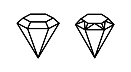 Diamond icon vector. gem icon. crystal stone