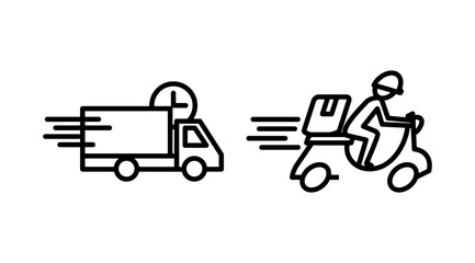 Delivery icon vector. Shipping fast delivery icon