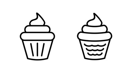 Cup cake icon vector. cake icon. bakery. muffin