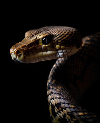 Fototapeta premium Snake profile portrait - Generative AI