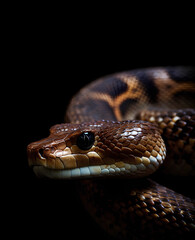 Fototapeta premium Snake profile portrait - Generative AI