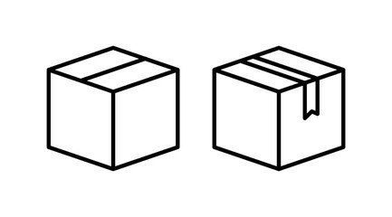 Box icon vector. Box sign. delivery package. parcel box.