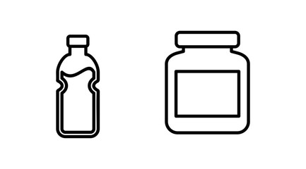 bottle icon vector. bottle icon in trendy flat design