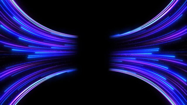 Neon Sci Fi laser Electricity Purple Blue Red Glowing Information Stream Lines Loading Effect Collecting Power Charging Animation