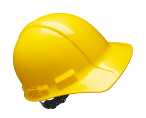 Yellow safety helmet isolated
