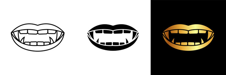 The Vampire Fangs Icon features a pair of sharp and menacing fangs, commonly associated with vampires and their bloodthirsty nature.