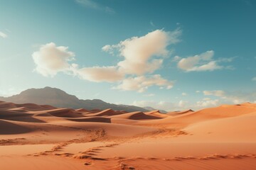Desert dunes background. Beautiful illustration picture. Generative AI