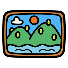 image filled outline icon style