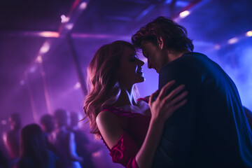 A couple dancing in a club