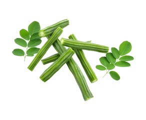 Moringa leaves have medicinal properties. top view transparent png