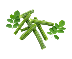 Moringa leaves have medicinal properties. top view transparent png